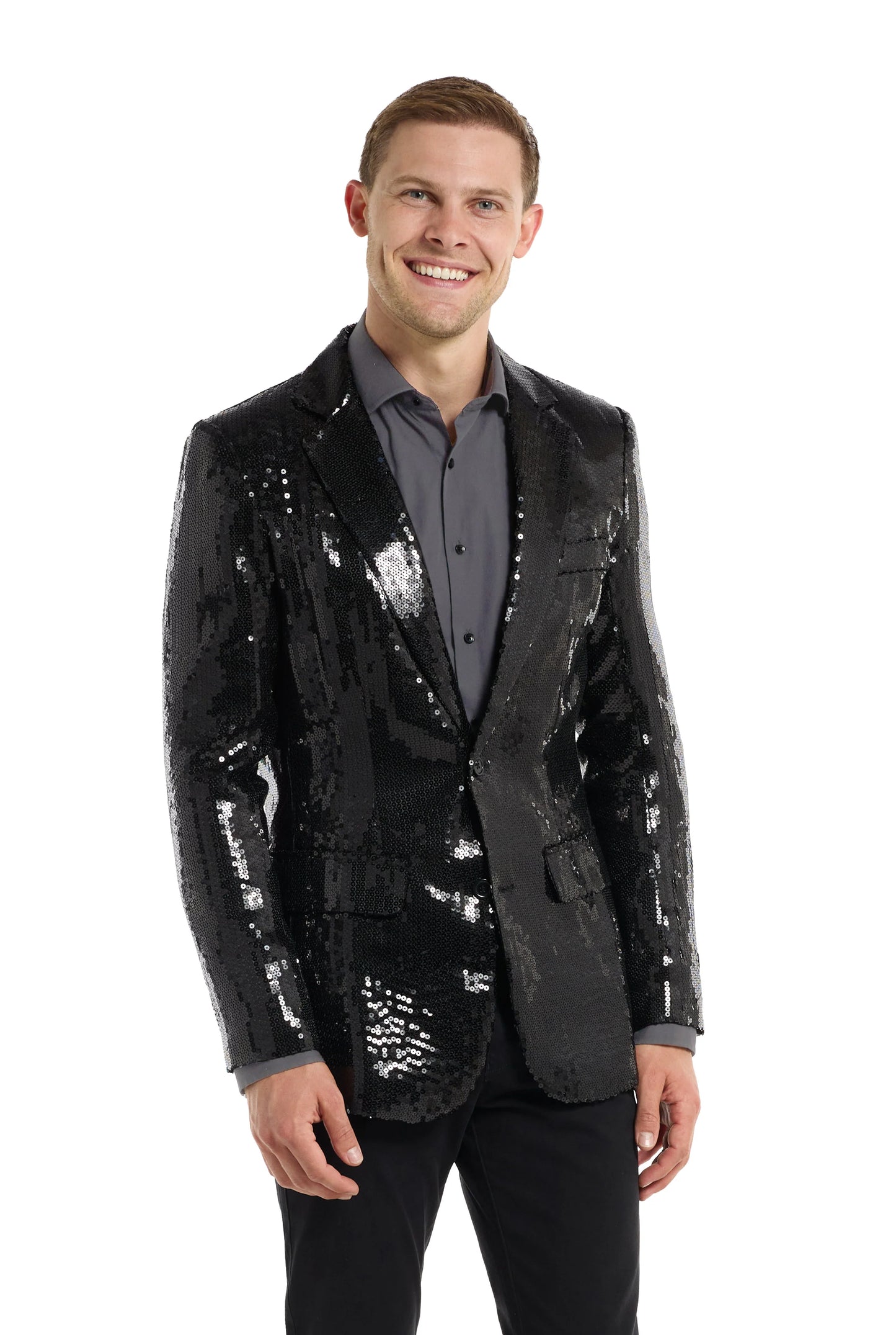 Suitmeister| Sequins Black | Glitter Jasje Zwart | Zwarte Blazer voor Heren