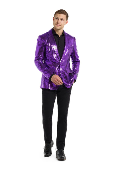 Suitmeister| Sequins Purple | Glitter Jasje Paars Heren