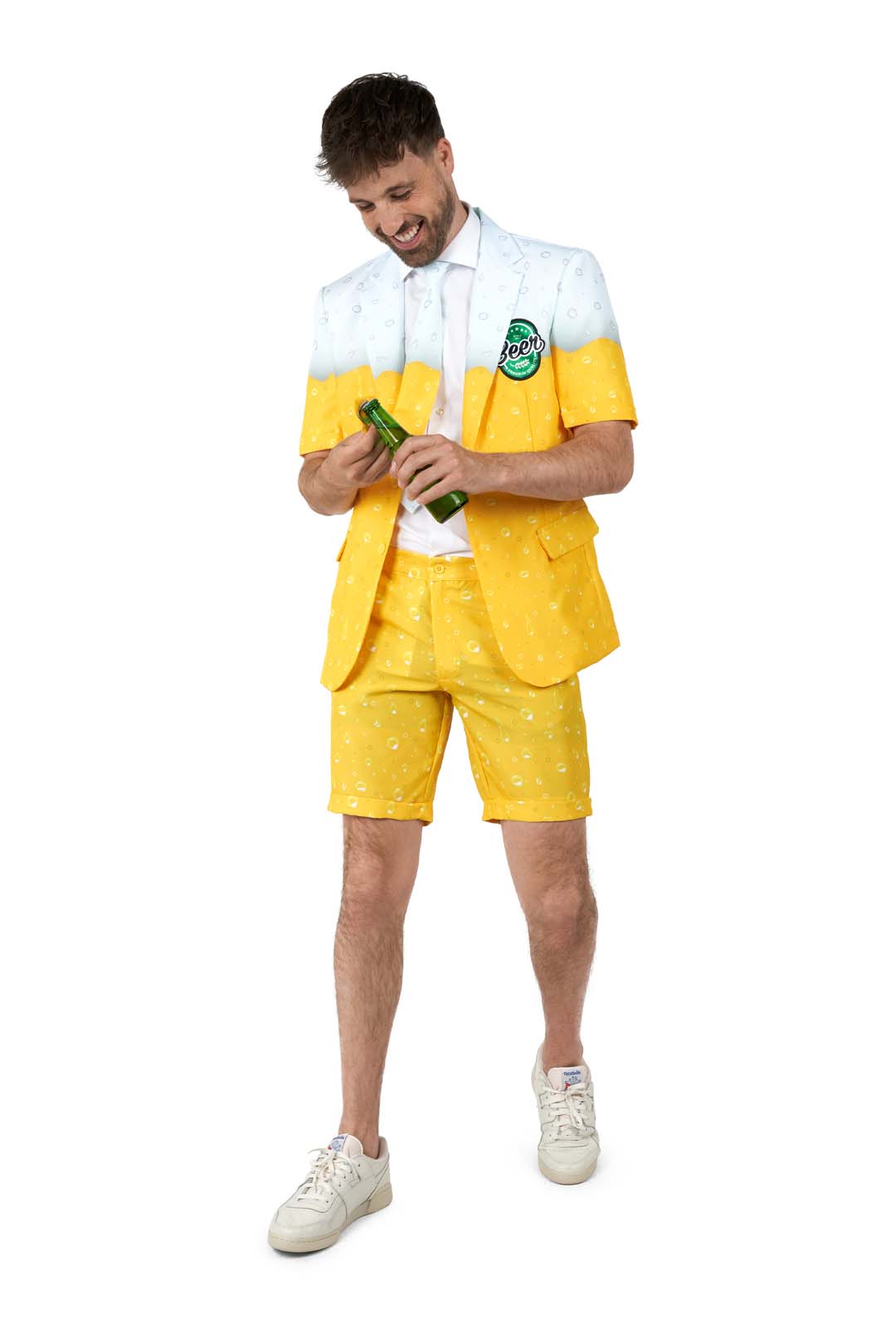 Suitmeister | SUMMER Premium Beer Yellow | Broek + Jasje + Stropdas met Bieropener