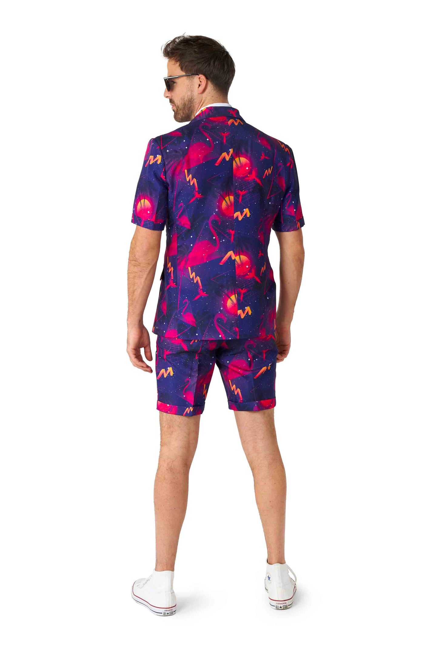 Suitmeister | SUMMER Retro Neon Navy | Herenpak | Herenkostuum