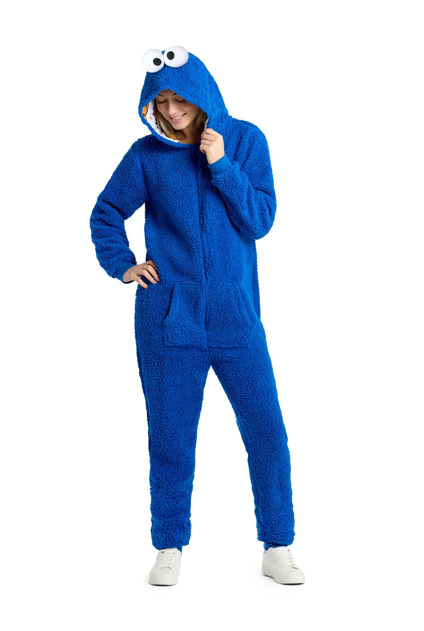 Opposuits | Cookie Monster Onesie | Unisex | Voor Volwassenen | Sesamstraat™