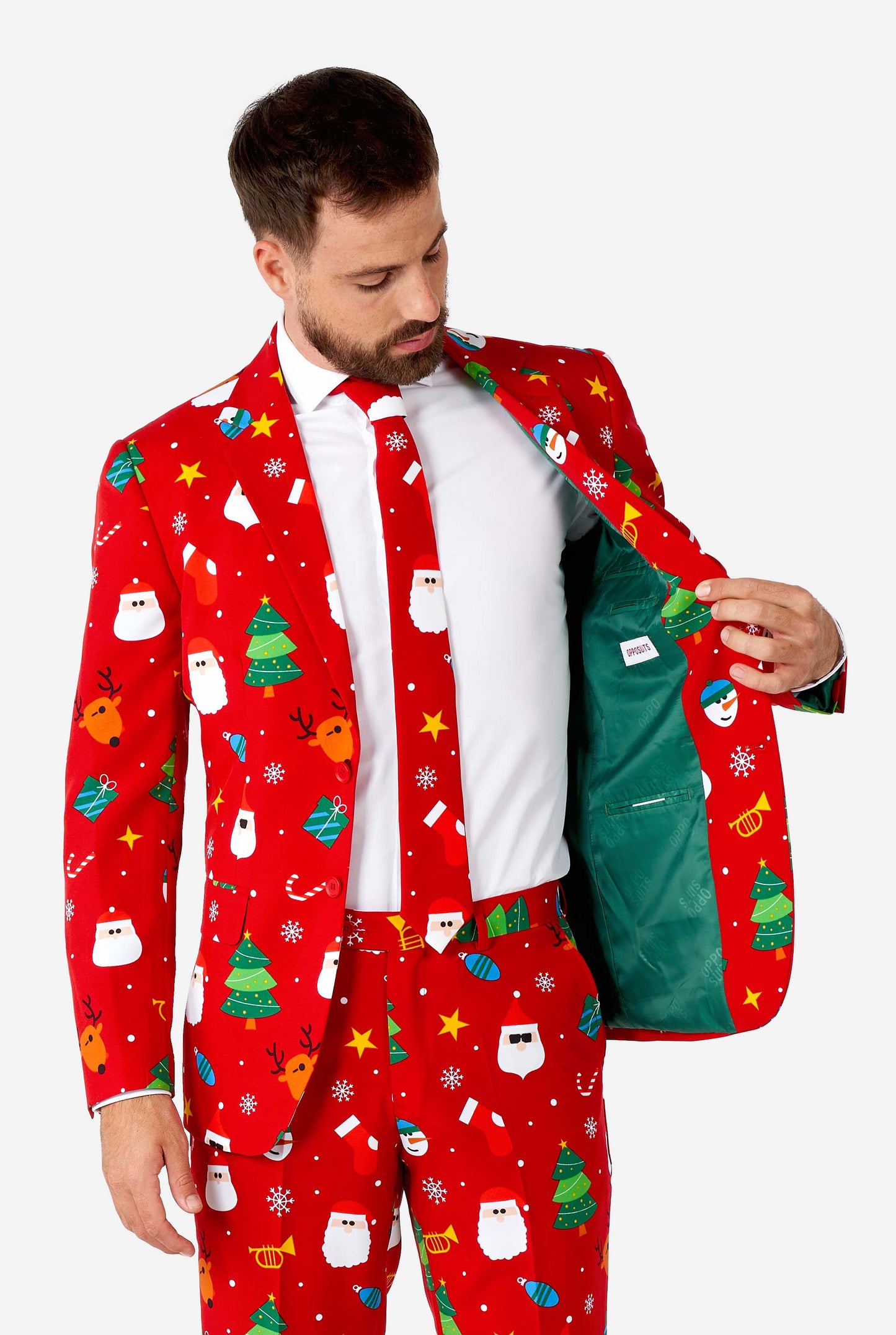 Opposuits | Festivität Rot | Herrenanzug | Weihnachtsanzug für Herren