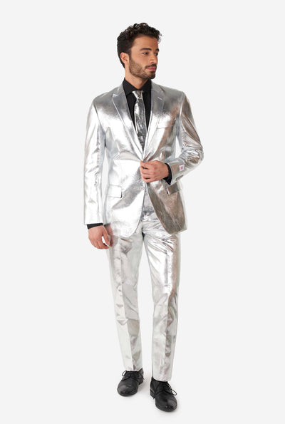 Opposuits | Shiny Silver | Herenkostuum | Herenpak Zilver