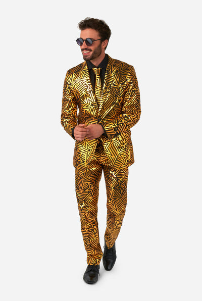 Opposuits | Goldener Geo-Stern | Herrenanzug | Goldener Herrenanzug