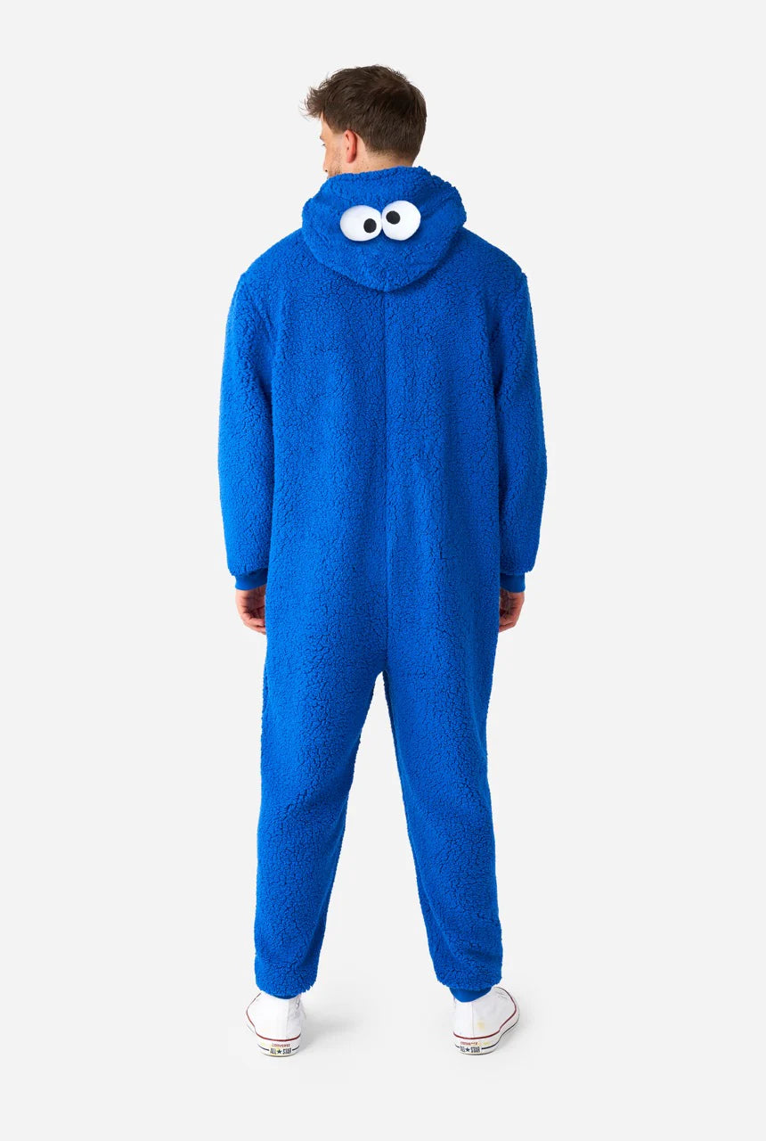 Opposuits | Cookie Monster Onesie | Unisex | Voor Volwassenen | Sesamstraat™