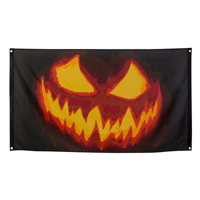 Creepy Pumpkin polyester vlag voor Halloween