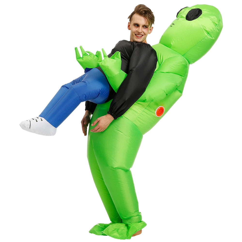 Alien Kostuum - Opblaasbaar - Voor Kinderen & Volwassenen