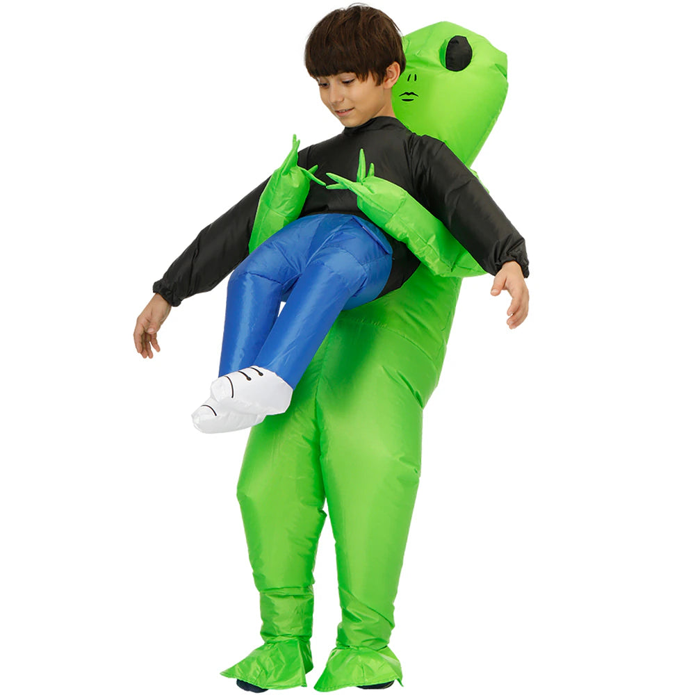 Alien Kostuum - Opblaasbaar - Voor Kinderen & Volwassenen