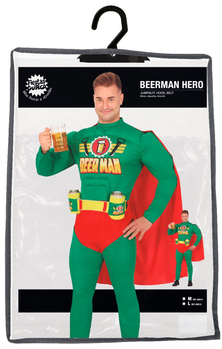 Bierpak Superheld Groen Heren | Word de ultieme bier-superheld!