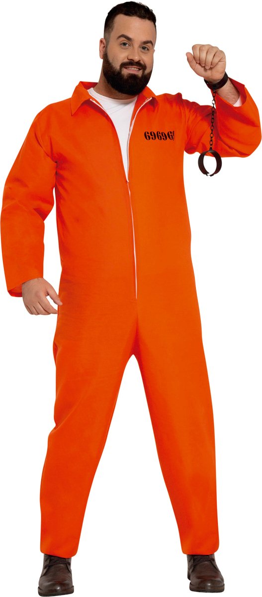 Boevenpak Heren Groepskostuum 6 Personen – 6x Oranje Gevangenis Jumpsuit