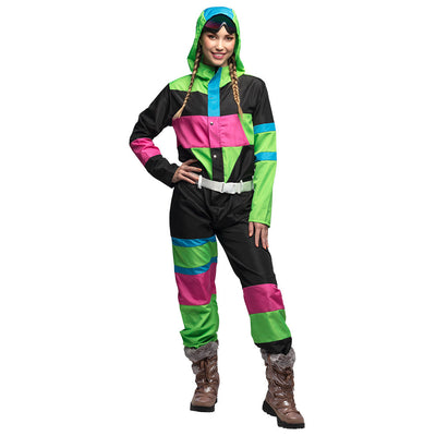 Skipak 80’s Babe – Retro Dames Jumpsuit met Riem & Partybril