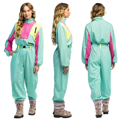 Skipak Snow Blizzard Babe – Neon Dames Jumpsuit met Zakken & Riem