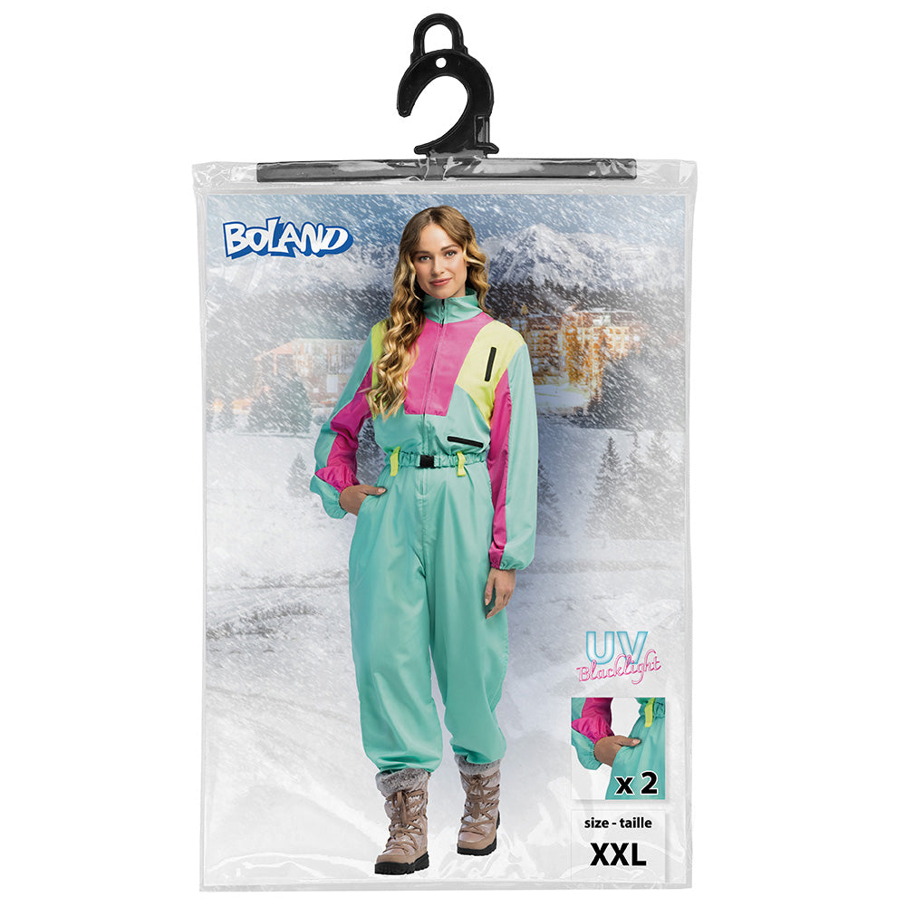 Skipak Snow Blizzard Babe – Neon Dames Jumpsuit met Zakken & Riem