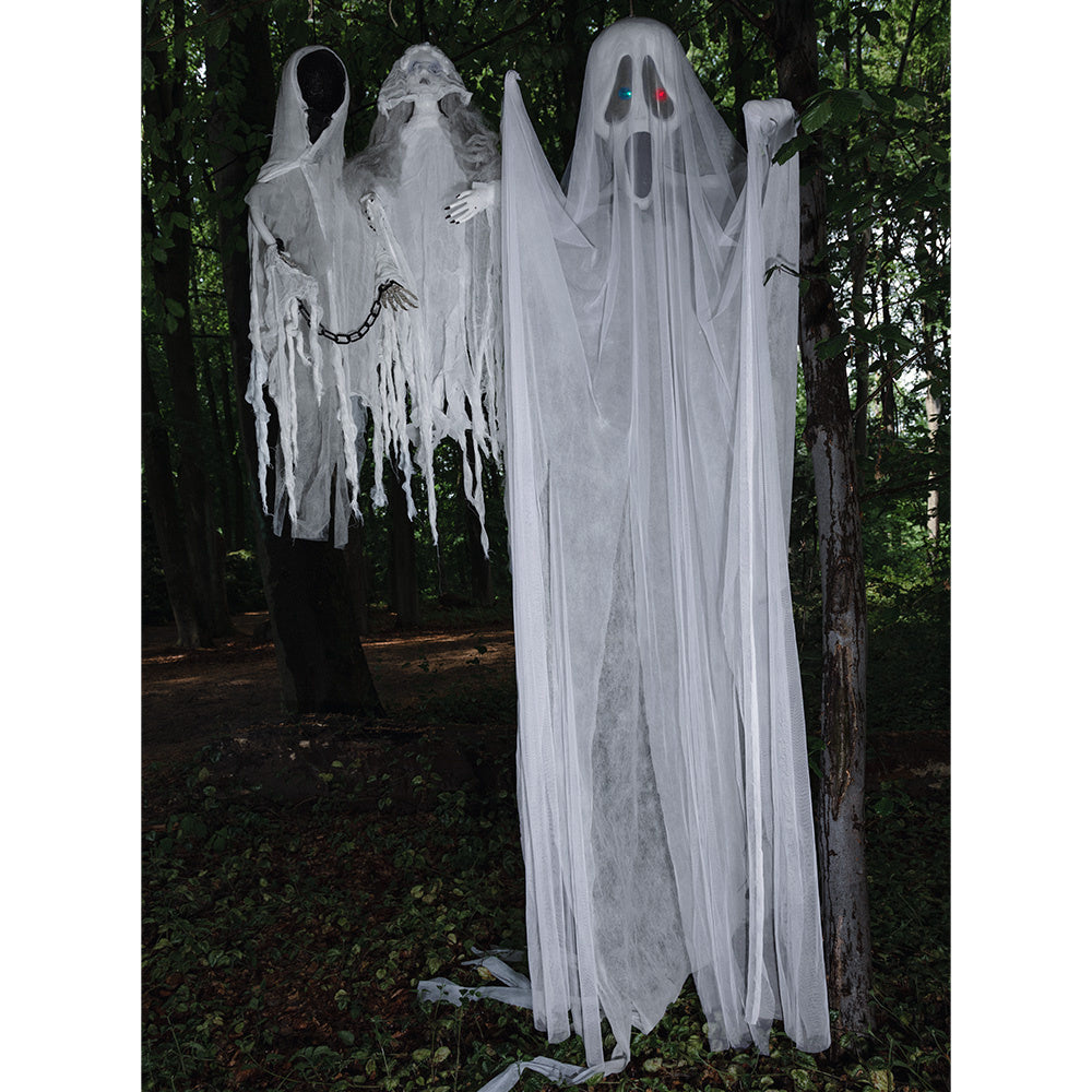 Halloween Spook 300 cm | Witte Hangdecoratie met Licht