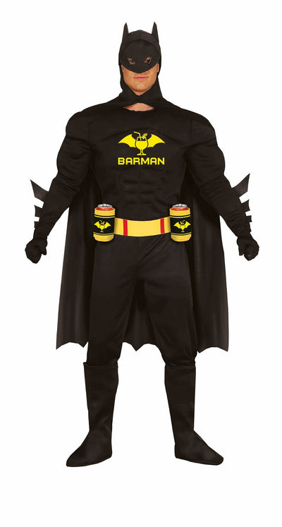 Barman Kostuum Heren – Inclusief GRATIS Barman Sokken (Batman Parodie)