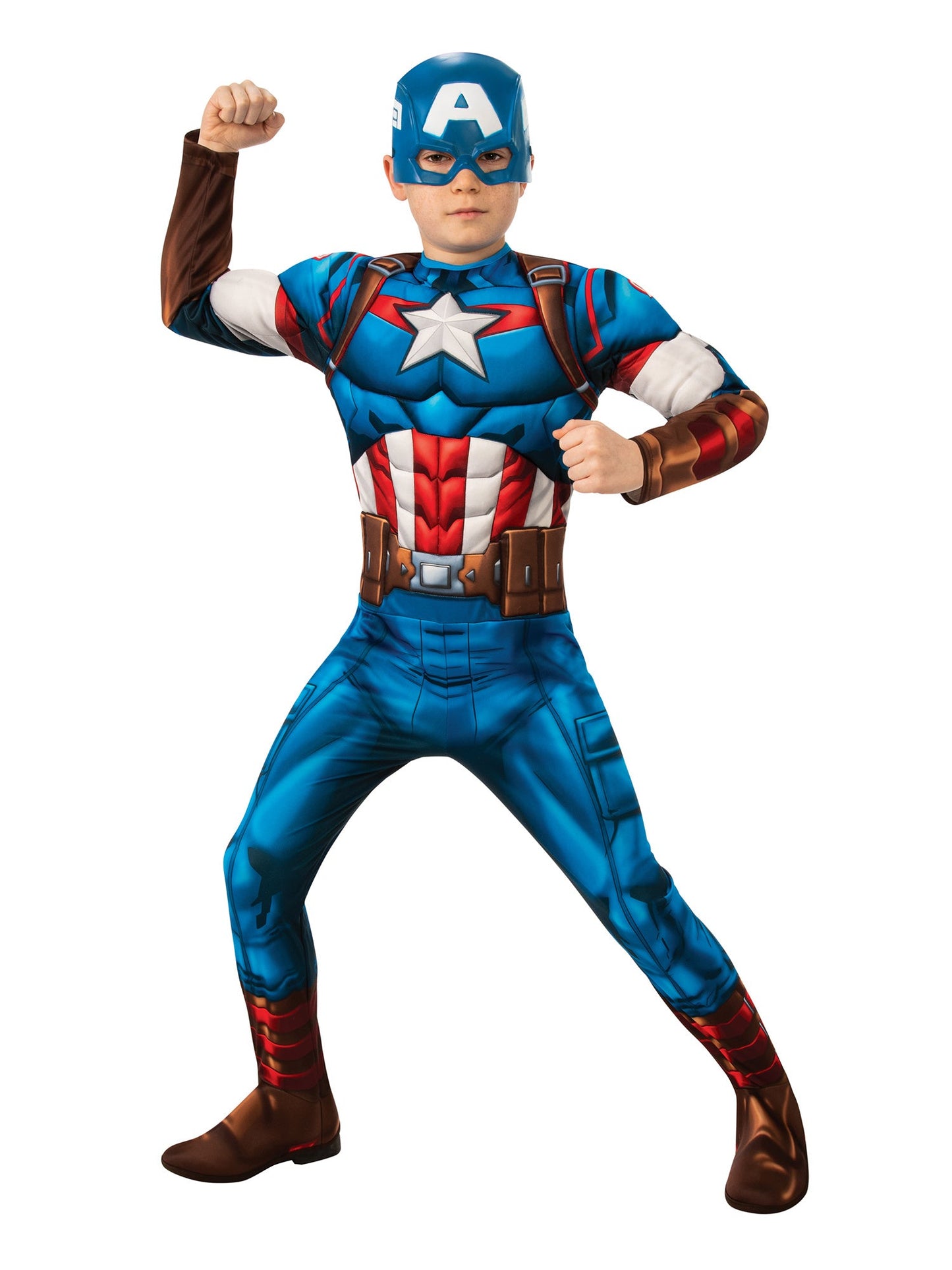 Captain America Anzug Kind Muskulös