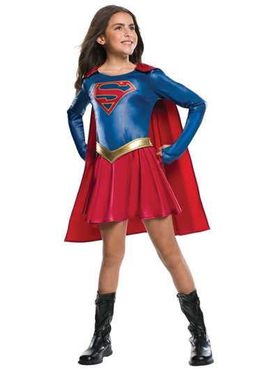 Supergirl Kostüm | Für Kinder | Kleid + Umhang