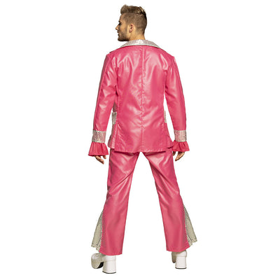 Dancing Dude UV-Trainingsanzug – Pink | 80er-Jahre-Disco-Kostüm