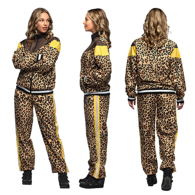 Panter Trainingspak Dames – Bruin Luipaard | 90’s Gabber Fout Party Kostuum