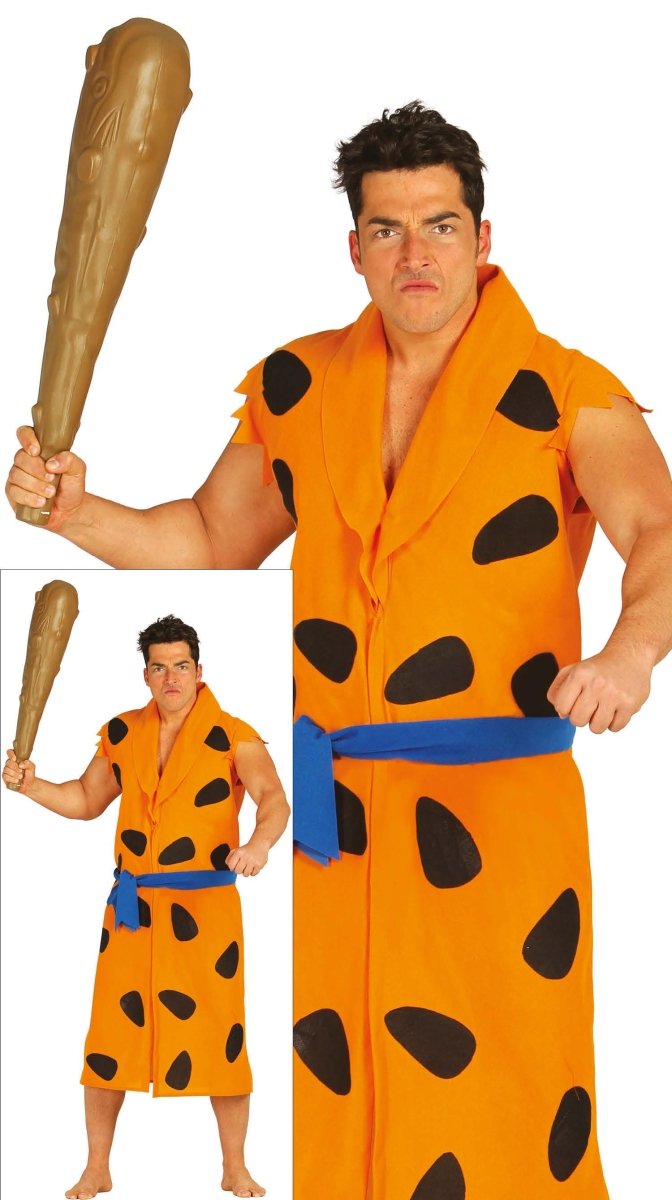 Fred Flintstone Kostuum Zwart Oranje Heren
