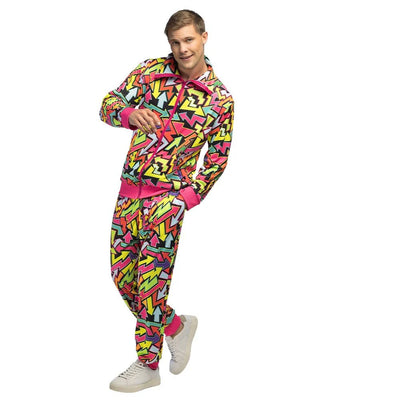 Street Art UV Trainingspak DUO DEAL – Heren & Dames – Neon 90's Kostuum
