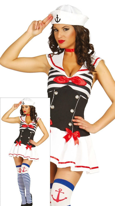 Matrozen Jurk Sexy – Dames Zeemanskostuum met Hoed