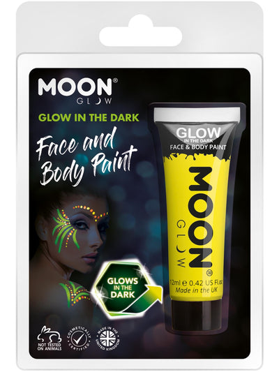 Gele Glow in the Dark Schmink – Face & Body Paint 12 ml