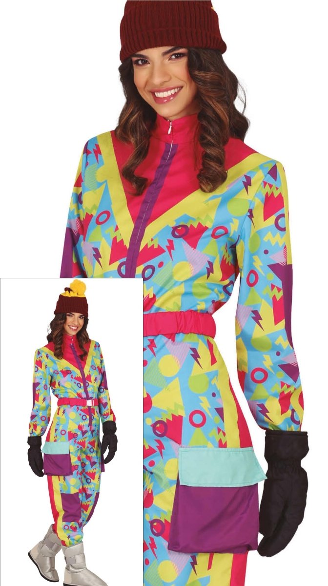 Neon 80S Skipak Blauw Geel Dames