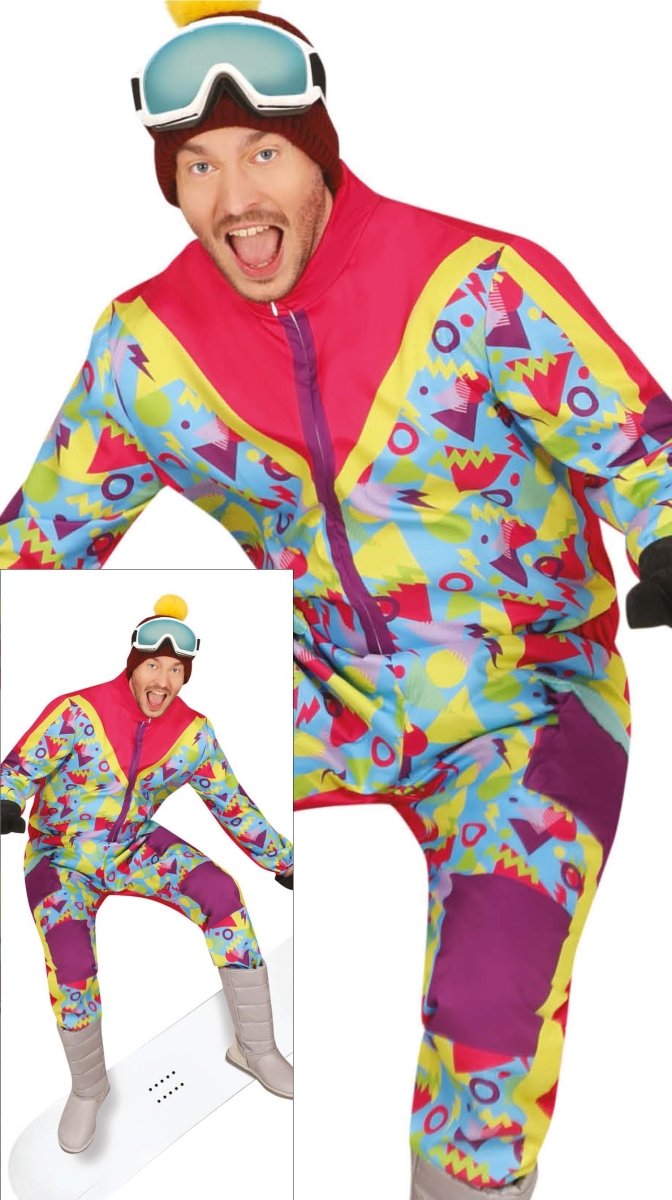 Neon 80S Skipak Blauw Geel Heren
