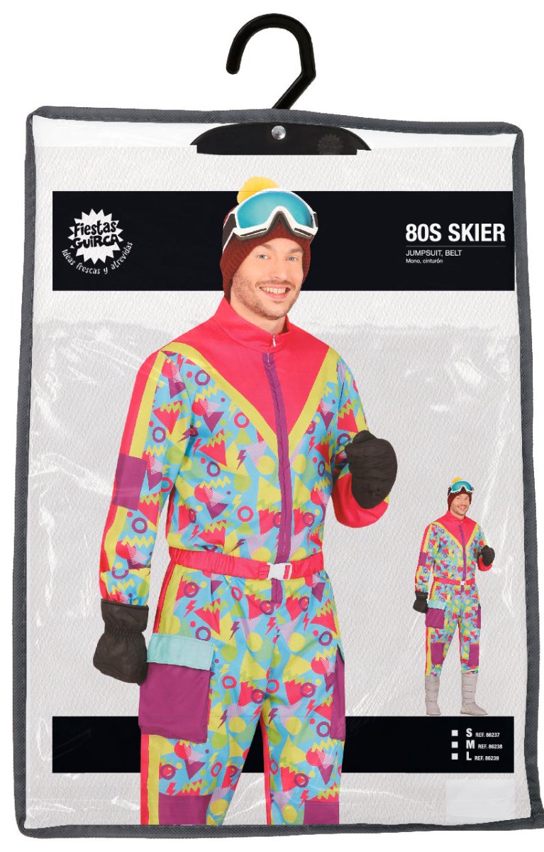 Neon 80S Skipak Blauw Geel Heren