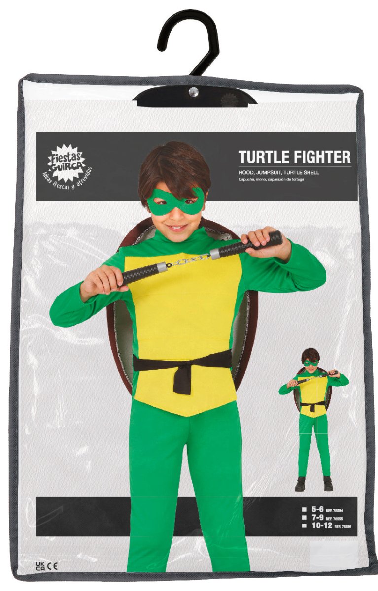 Ninja Turtle Kostuum Kind – met Masker, Riem & Rugtas