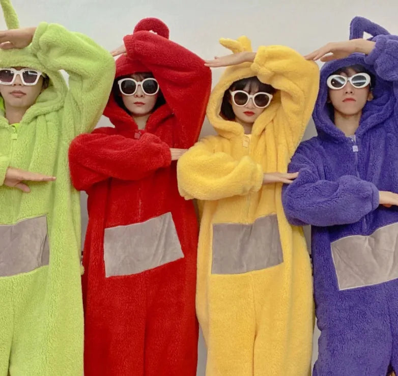 Teletubbies Onesie Kostuum/ Pyama - Verschillende Formaten & Kleuren - Voor Kinderen & Volwassenen
