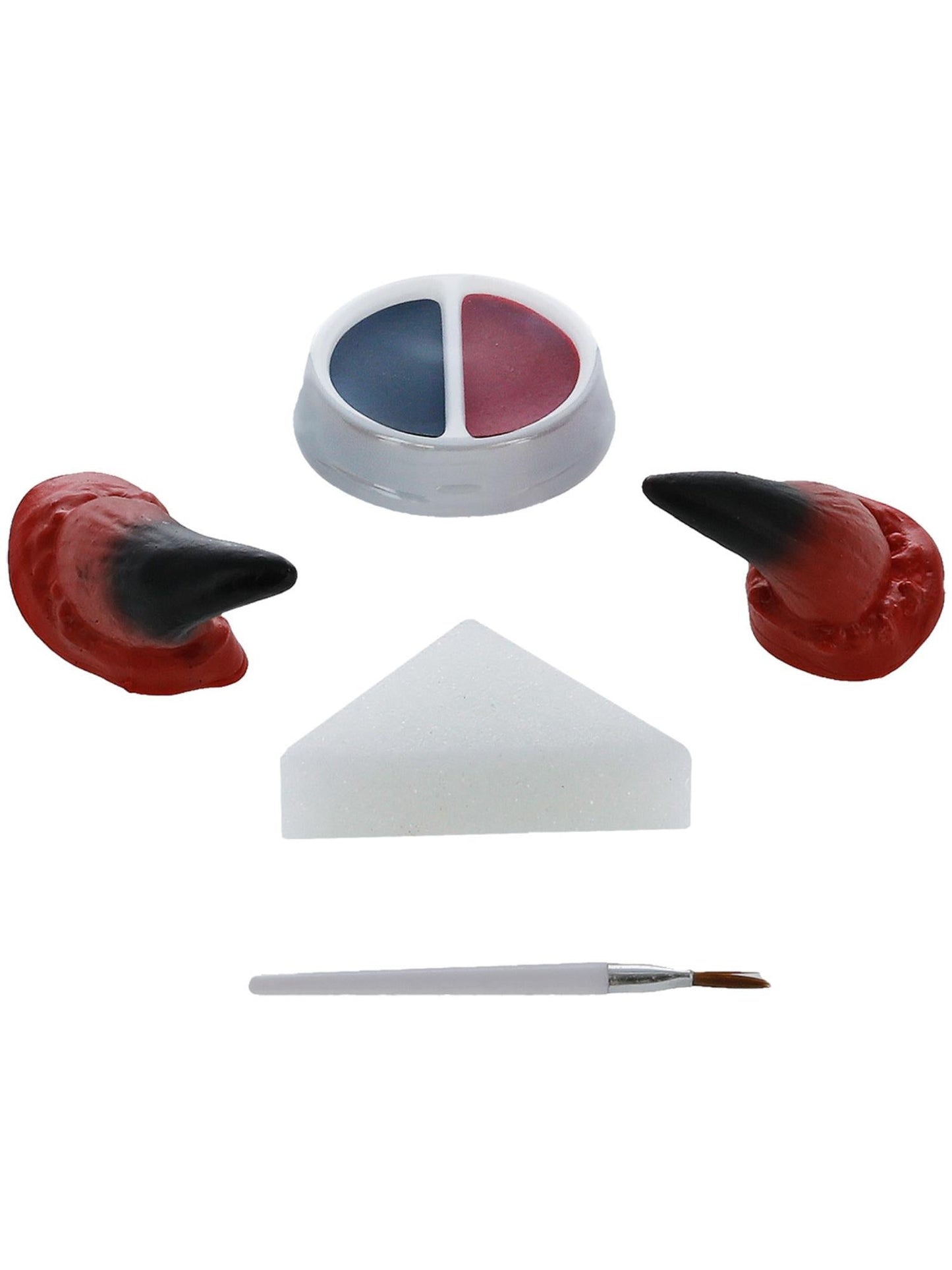 Halloween Duivel Schmink Set met Hoorns – Rood & Zwart