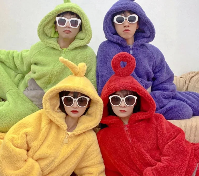 Teletubbies Onesie Kostuum/ Pyama - Verschillende Formaten & Kleuren - Voor Kinderen & Volwassenen