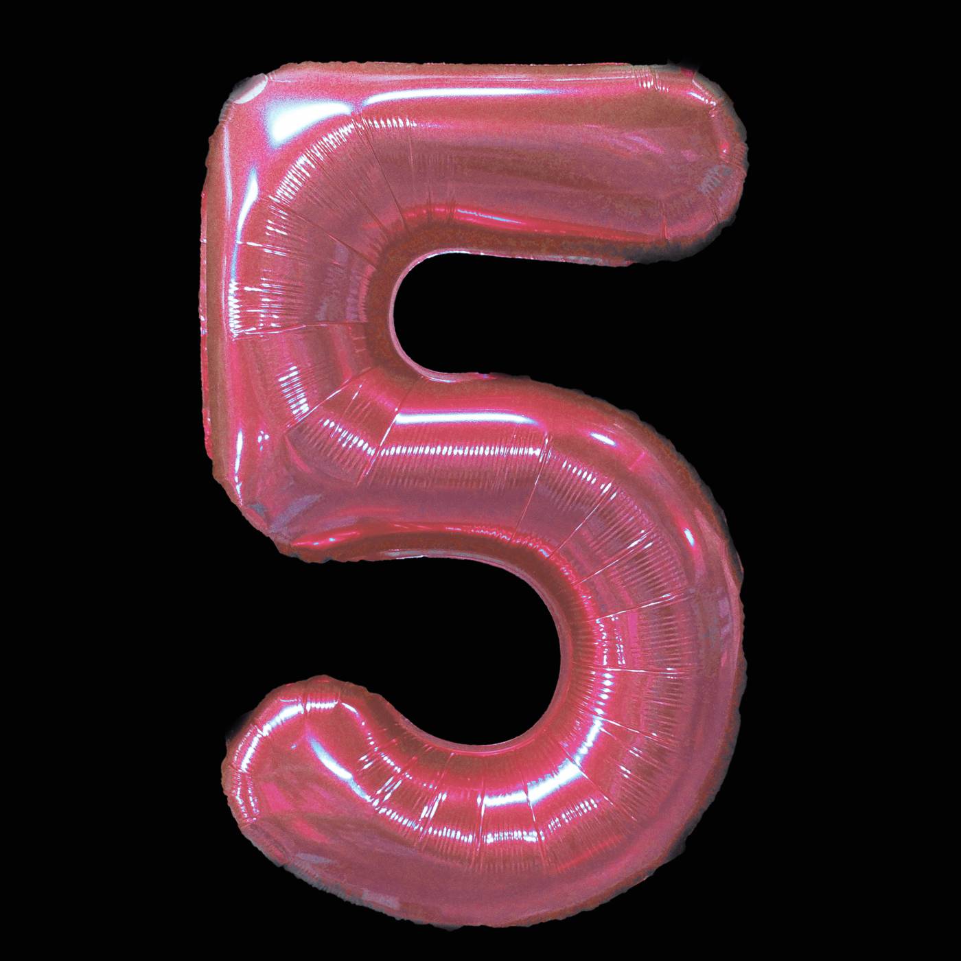 Cijfer Ballon Roze - 97cm - Cijfer 5