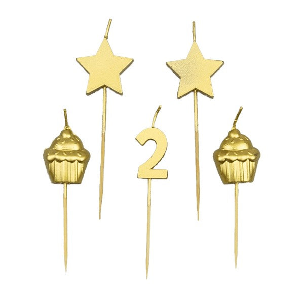 Party Cake Candles - 2 Jaar