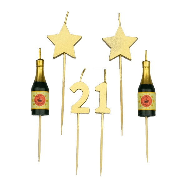 Party Cake Candles - 21 Jaar