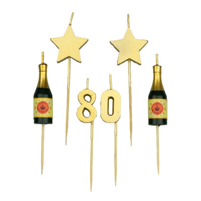 Party Cake Candles - 80 Jaar
