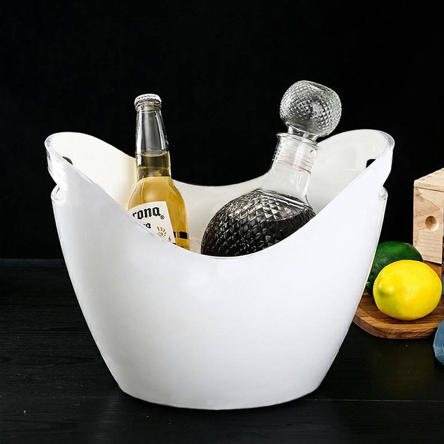 Champagne- en wijnkoeler - 3,5 liter - Wit