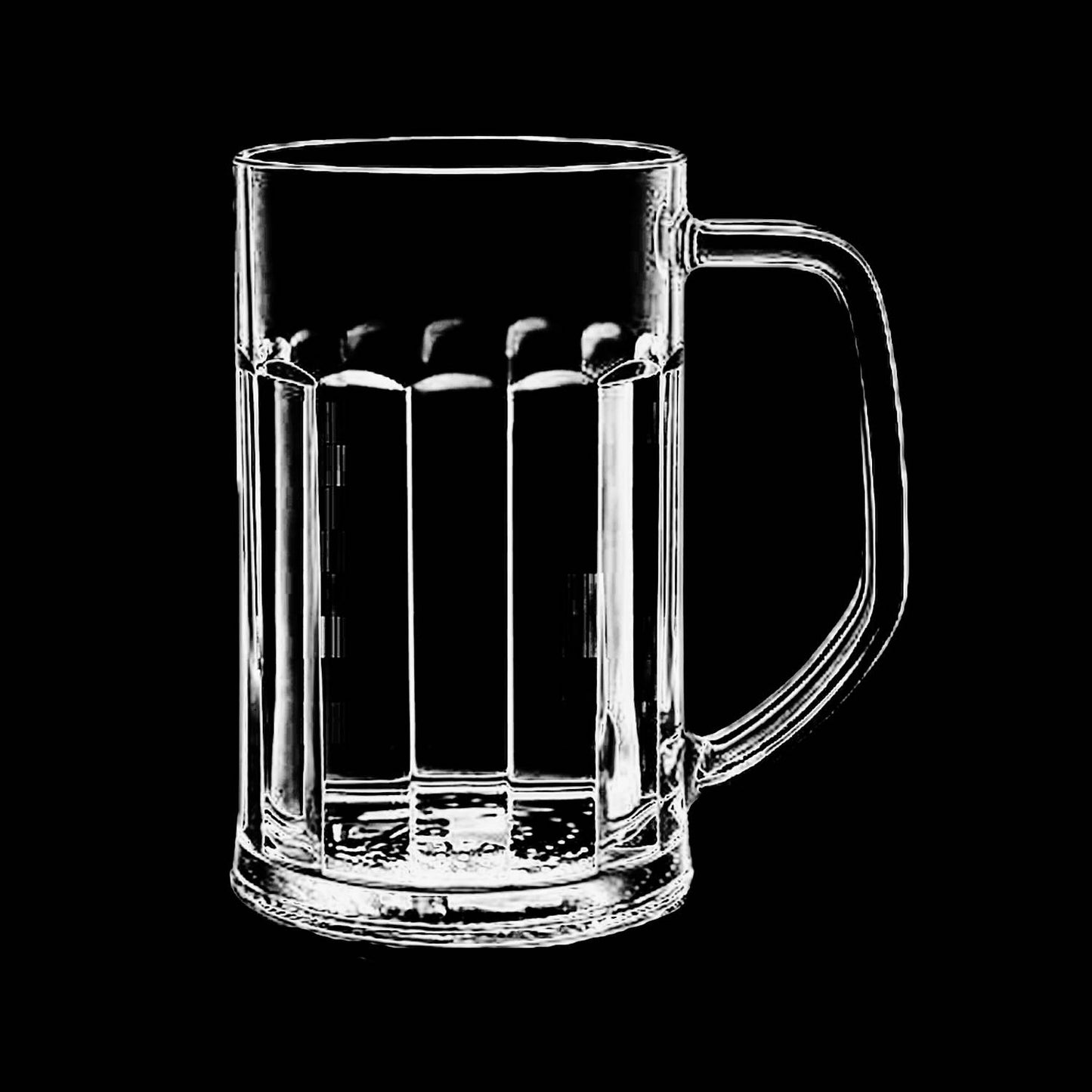 Plastikbierkrüge - 35cl Gerippt - Transparent