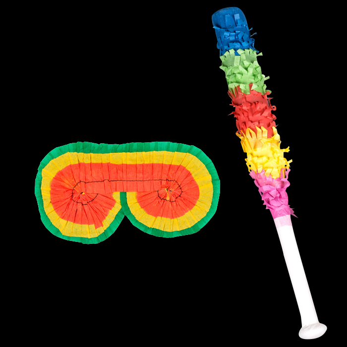 Piñata-Stab & Piñata-Augenbinde-Set