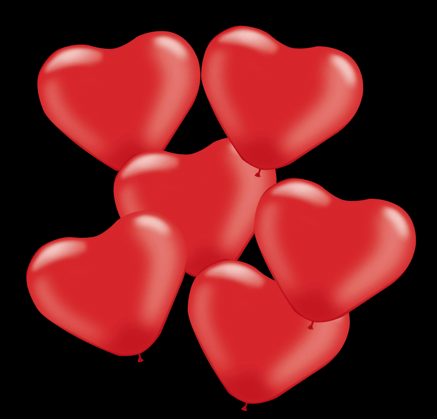 Hartjes ballonnen - Rood - 25cm (25 Stuks)