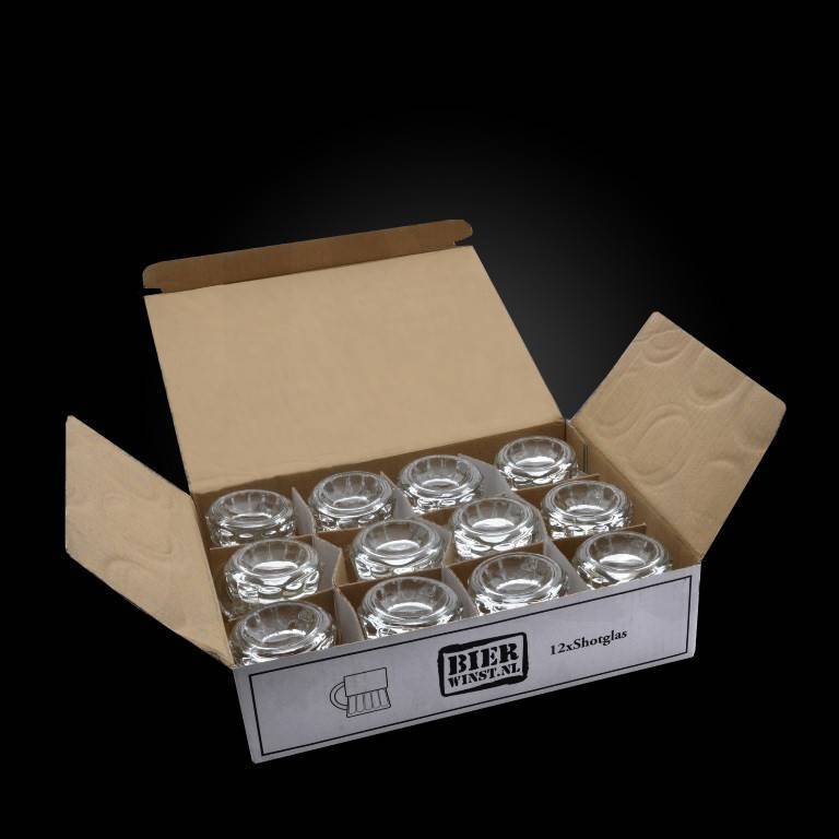Glazen shotpulletjes - Bierwinst (12 stuks)