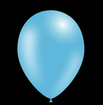 Hellblaue Luftballons - Metallic - 26cm (25 Stück)