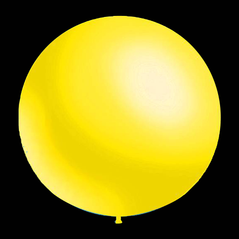 Gele ballonnen - Metallic rond - 28cm - (100 Stuks)