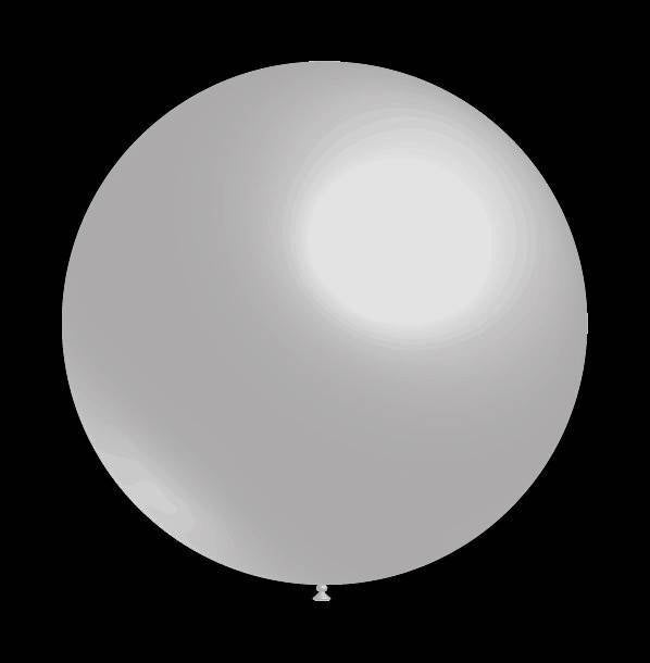 Zilveren ballonnen - Metallic rond - 28cm - (100 Stuks)