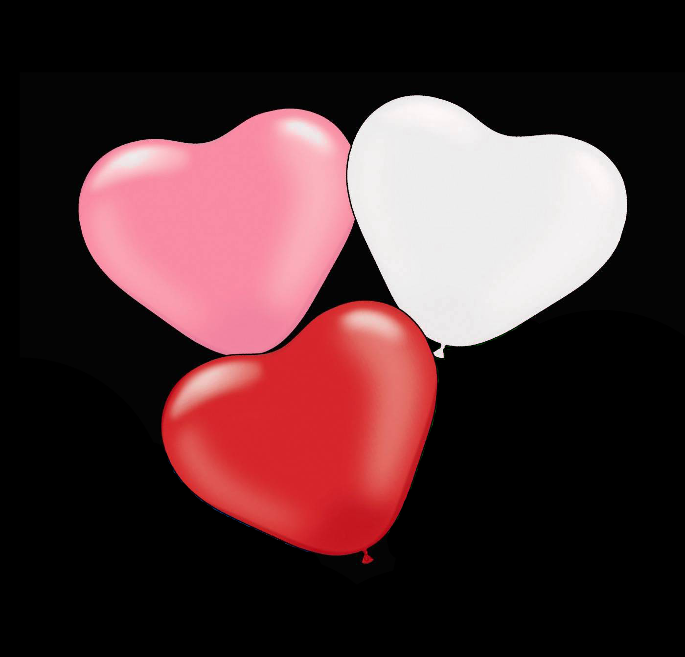 Hartjes ballonnen - Gekleurd - 25cm (25 Stuks)