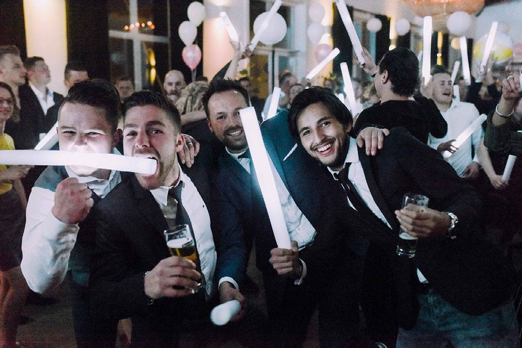 LED Foam Sticks Wit (10 Stuks)