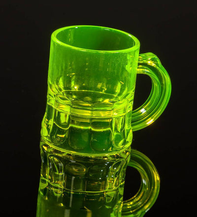 Shotglaasjes fluoriserend geel - 2.5cl - 10 stuks