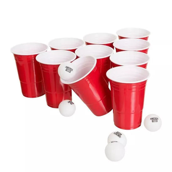 Beer Pong Set - 20 Becher, 5 Bälle und Regeln